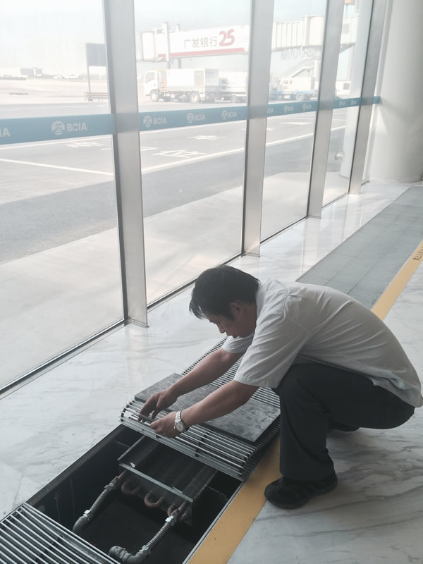  Installation case of Beijing Capital International Airport (floor embedded tube trough copper tube